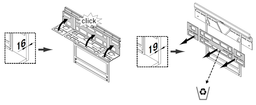 16 eller 19 mm tjocklek på skåpstommen.