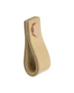 Loop Knopp - Läder Natur / Koppar- Beslag Design