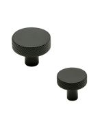 Flat knopp - Matt svart - Beslag Design